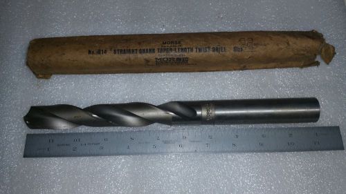 Morse drill bit 63/64&#034; no. 314 straight shank taper length twist drill used for sale