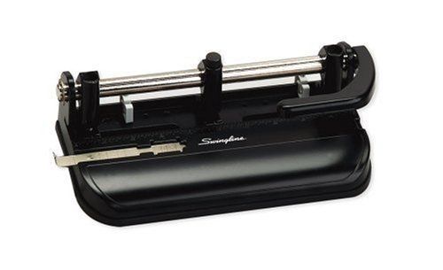 Swingline Three-hole Punch - 7 Punch Head[s] - 32 Sheet Capacity - 9/32&#034; - Round