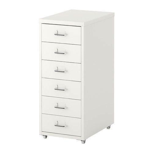 IKea Helmer Drawer Unit on Casters White Desk File Office Organizer New