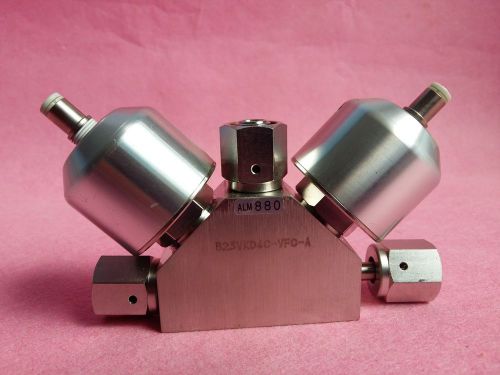 KITZ SCT DIAPHRAGM VALVE PCTFE-SEAT SCV 10K-1/4&#034; KD 316L LOT OF 2, USED