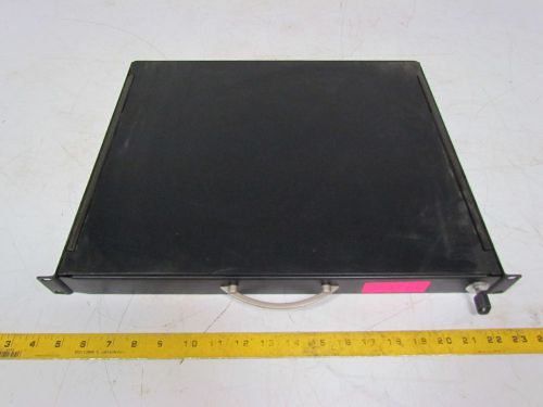 19&#034; Rack Mount Keyboard Drawer Tray W/Keyboard &amp; Mousepad Touch Lock &amp; Key