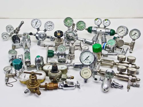 Various Lot of Pressure Valves, Regulators, and Gauges Miscellaneous