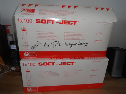 SOFT-Ject 1 x 100  Disposable SyringeS-Sterile TWO BOXES 20ML