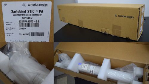 Sartorius Stedim Sartobind STIC PA Salt Tolerant Anion Exchanger 30&#034; 540mL J3