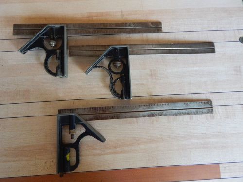 3 machinist COMBINATION SQUARES 12&#034; Handyman - Rocket &amp; True Value