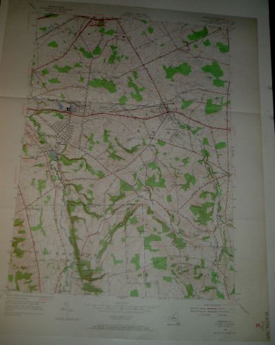 Vintage lg wall map vernon new york usgs 1955 sherrill verona kenwood augusta for sale