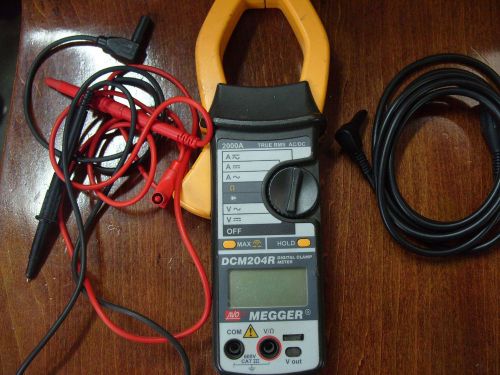 Pre-owned megger dcm204r 2000a true rms digital power clampmeter clamp meter for sale