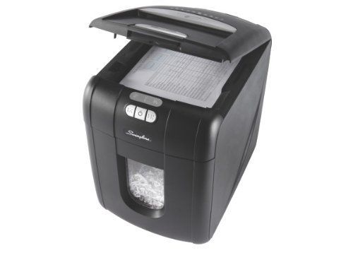 Swingline Auto Feed Paper Shredder, 100 Sheets, Super Cross-Cut, 1-2 Users,