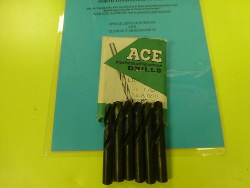 SCREW MACHINE DRILL 15/32&#034;DIAM{.4688&#034;}HIGH SPEED BLACK 135PT 6 PCS USA NEW$11.70