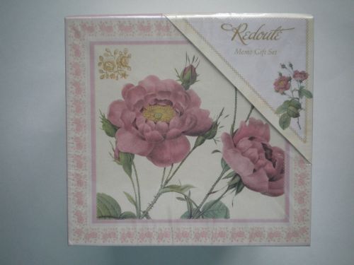 GREAT GIFT! ~ &#034;REDOUTE&#034; Shabby/Chic MEMO GIFT SET ~ 250 Sheets &amp; Storage Box