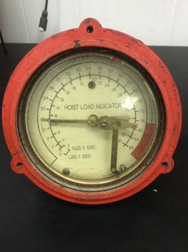 FW Murphy Hoist Load Indicator Gauge, 30 V. AC, Model 608038