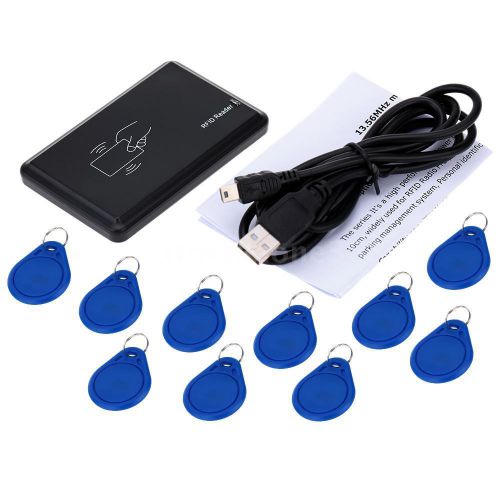 Portable RFID 13.56MHz Close To Smart R20XC-USB IC Reader +10pc IC Key Card 8W2H