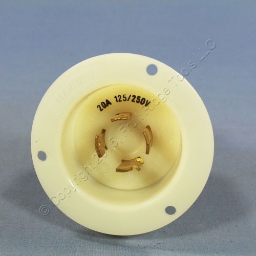 Leviton turn locking flanged inlet plug marinco 20a 125/250v l14-20p bulk 2415 for sale