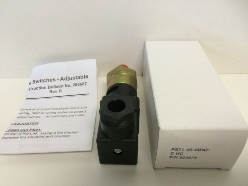 NEW GEMS PRESSURE SWITCH PS71-40-4MNZ-C-HC 204674 250-1000PSI 1/4MNPT