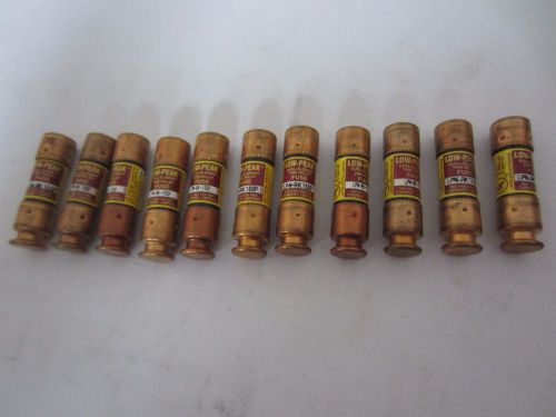 Lot of 11 Bussmann LPN-RK-15SP Fuses 15A 15 Amps Tested