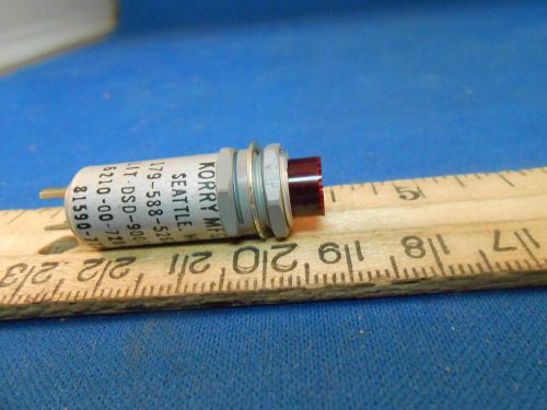 179-588-5261-001  KORRY ELECTRONICS CO  RED LENS / LENGTH:1.49-DIA:0.44  NOS