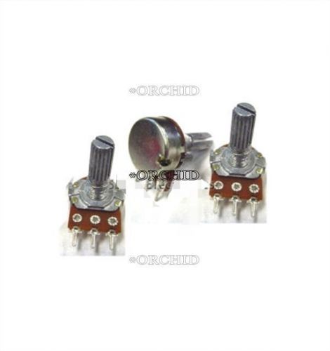 10 pcs 50k ohm linear taper rotary potentiometer panel pot b50k 15mm #8823100