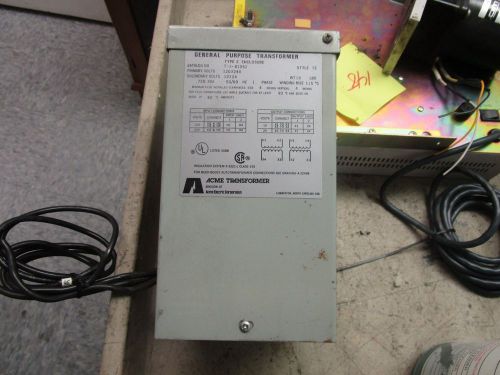 Acme Transformer Type: T-1-81052 General Purpose Transformer &lt;