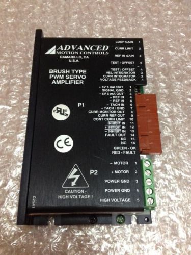 ADVANCED MOTION CONTROLS 12A8E X10 BRUSH TYPE PWM SERVO AMPLIFIER