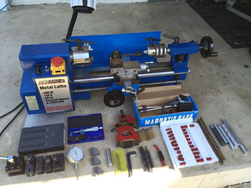 Homier 7x12 mini metal lathe (sieg c2) w qctp, steady rest, drill chuck + more for sale