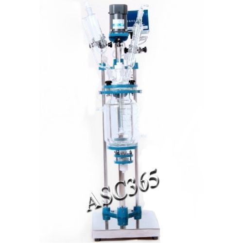 2l digital display chemical lab jacketed glass reactor vessel 110v for sale