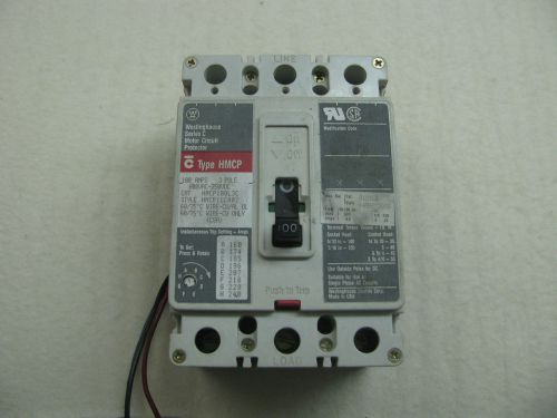 Westinghouse HMCP100L3C Circuit Breaker 100 Amp 600 V 3 Pole w/ Auxiliary A1X1LB