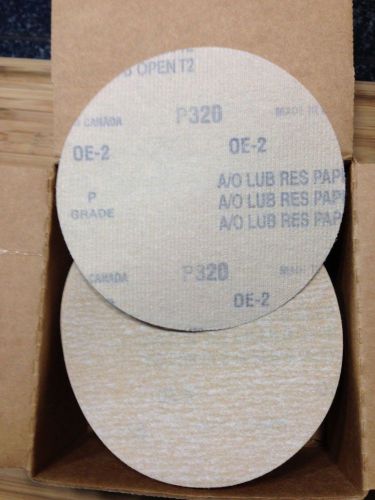 Merit 5&#034; No-Load A/O PB273 Paper Hook and Loop Discs P320 Grit Box/100