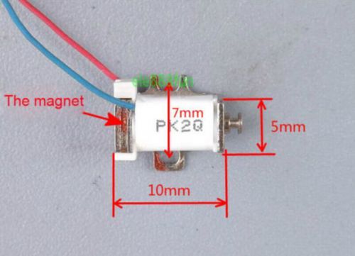 2pcs DC 5v 6V inhaled Type Push Pull Solenoid Electromagnet DC Micro Solenoid