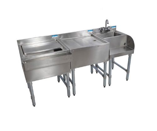 Underbar Complete Work Station Stainless Steel 114&#034; Restaurant BBKUB-WS-114-G