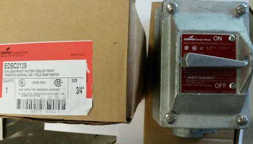 EDSC2129 CROUSE HINDS  SINGLE POLE SWITCH HAZARDOUS LOCATION