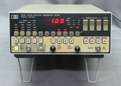 Hewlett Packard HP 8116A-001 Pulse Function Generator, 50MHz HPIB tested good