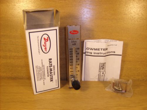 New Dwyer 0 - 1 Scale Rate-Master Flowmeter w/ SS Valve, RMA-25-SSV