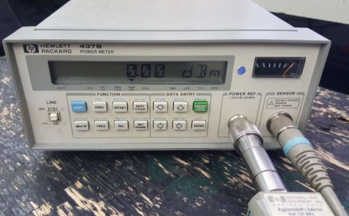 HP Agilent  Keysight  437B Power Meter w/8481H Sensor, Cable, and Power Cable