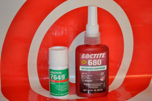 Combo loctite 680 &amp; primer 7649 - 680 50ml retaining compound, primer 25g   2017 for sale