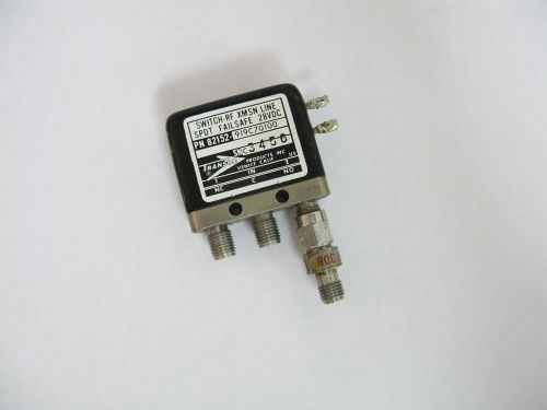 TRANSCO 82152-919C70100 RF COAXIAL SWITCH + EMCO 3DB Attenuator