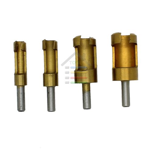 4pc titanium plug cutter set 6-16mm 4 piece hole wood drills power tools for sale