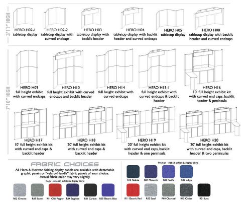 Hero 4  Panel Folding Table Top Display