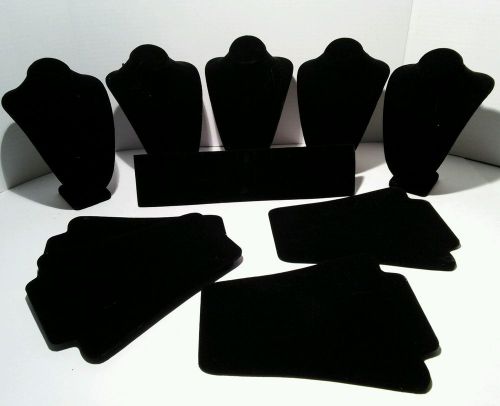 Black felt busts, jewelry display