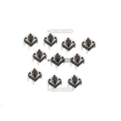 10pcs tactile push button 6mm x 6mm x 6mm 50ma #3898816