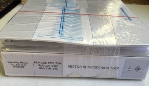 Rhode &amp; Schwarz Vector Network Analyzer Operating Manual Vol 1&amp;2 1127.8700.19-03