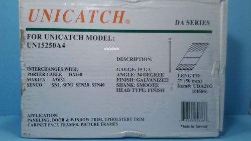 DA21 Electro Galvanized 15 Gauge 2 Inch Angled Finish Nail 4000 Box Count