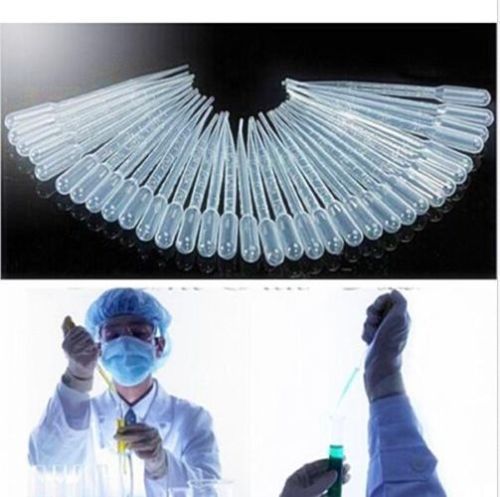 100PCS Disposable Plastic Transfer Pipettes Graduated Dropper Polyethylene 0.2ml