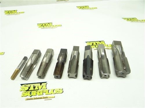 Lot of 8 hss pipe taps 1/16&#034; -27 npt to 3/4&#034;-14 nps gtd regal besly for sale