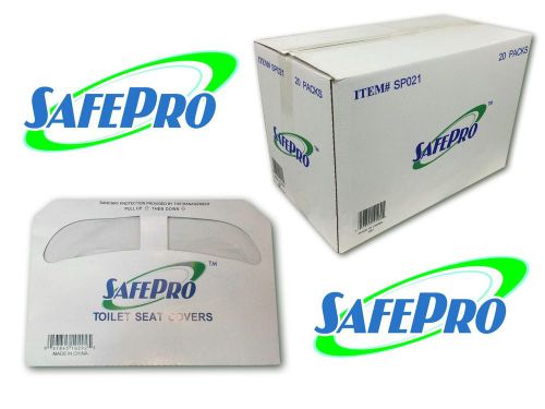 Safe pro 5000/cs 1/2 - disposable fold paper toilet seat cover 250/pk - 20pk/cs for sale
