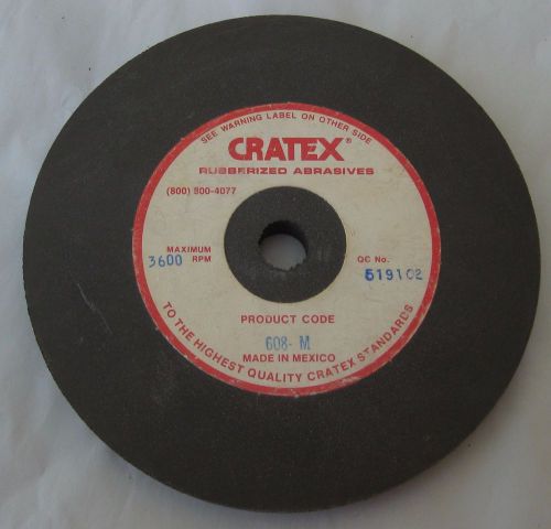 Cratex 6&#034; x 1/2&#034; x 1/2&#034; 608-M Medium Straight Rubberized Silicon Carbide Wheel