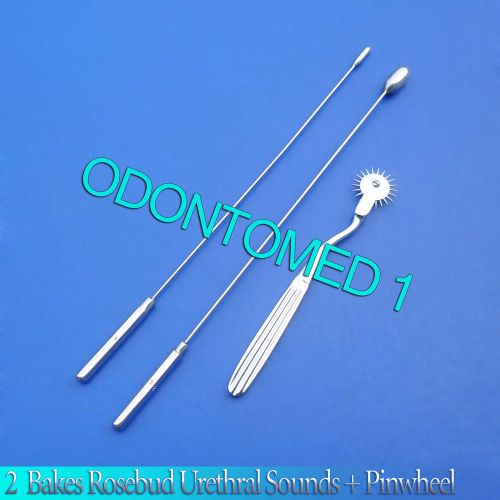 2 Pcs Bakes Rosebud Urethral Sounds 5mm+12mm,Pinwheel