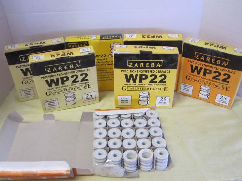 LOT OF 7 BOXES-ZAREBA W22 MULIT GROOVE CERAMIC INSULATOR-175 TOTAL-FREE SHIPPING