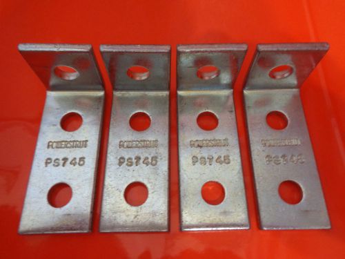 4-pk power-strut ps745 eg 3 hole 90 deg. corner angle, steel bracket, b232zn new for sale