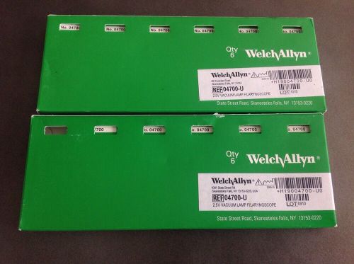 Welch Allyn 2.5V Vacuum Lamp F/Laryngoscope Ref 04700-U 11pcs