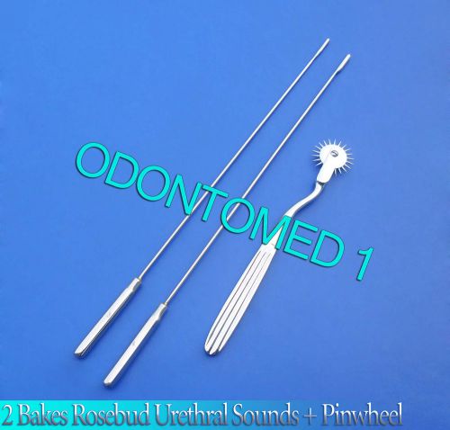 2 Pcs Bakes Rosebud Urethral Sounds 3mm+4mm,Pinwheel